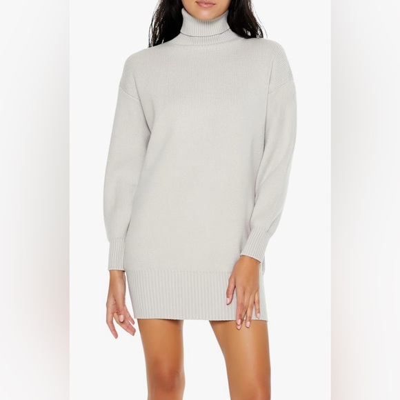 Forever 21 Knit Turtleneck Sweater Dress Size M BNWT - Picture 2 of 7